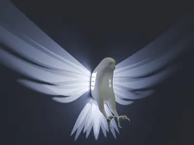Beautiful Hawk with Light Wings