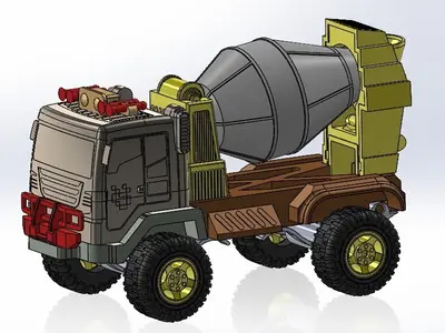 Toy truck Concrete mixer truck玩具罐车混凝土搅拌车