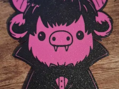 Dracula cow wall art
