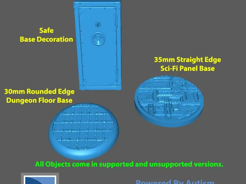 MCP / Batman Miniature Game Bases and Safe