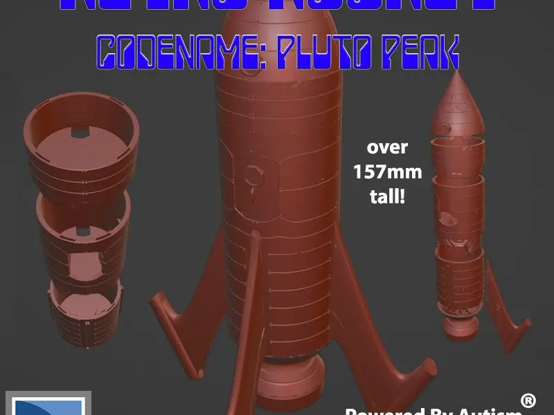 Retro Rocket Ship - Pluto Peak (28mm scale)