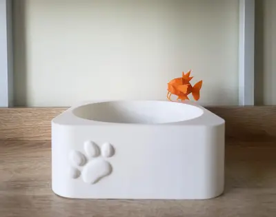 Pet bowl for cat or dog (paw)