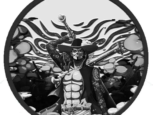 dracule mihawk one piece coasters v2