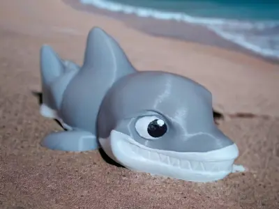 MINI FLEXI ARTICULATING SHARK ( SUPPORT FREE )