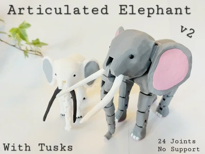 Articulated Elephant (with Tusks)