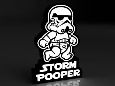 Star Wars Storm Pooper Baby Lightbox | LED Lamp