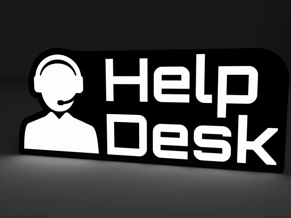 Help Desk Tech Support Callcenter Lightbox LED Lamp