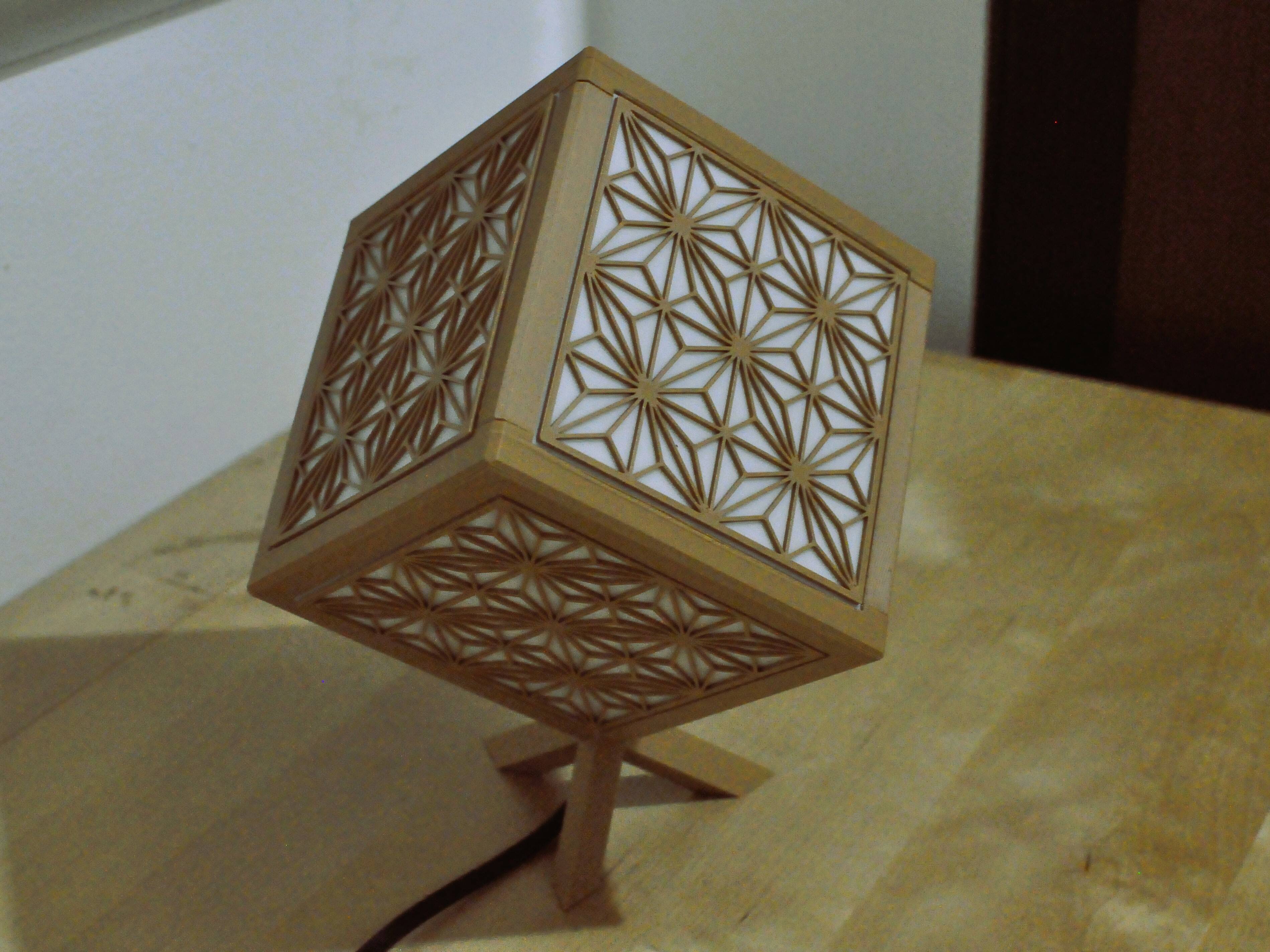 Modern kumiko lamp (e14 bulb or led panel kit) - Makeronline Modern kumiko lamp (e14 bulb or led panel kit) - Makeronline