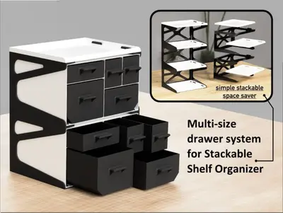 Stackable Shelf Organizer - Drawer System