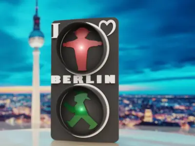 Berlin City - Ampelmann - Wall Decor