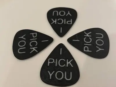 Guitar picks with quote