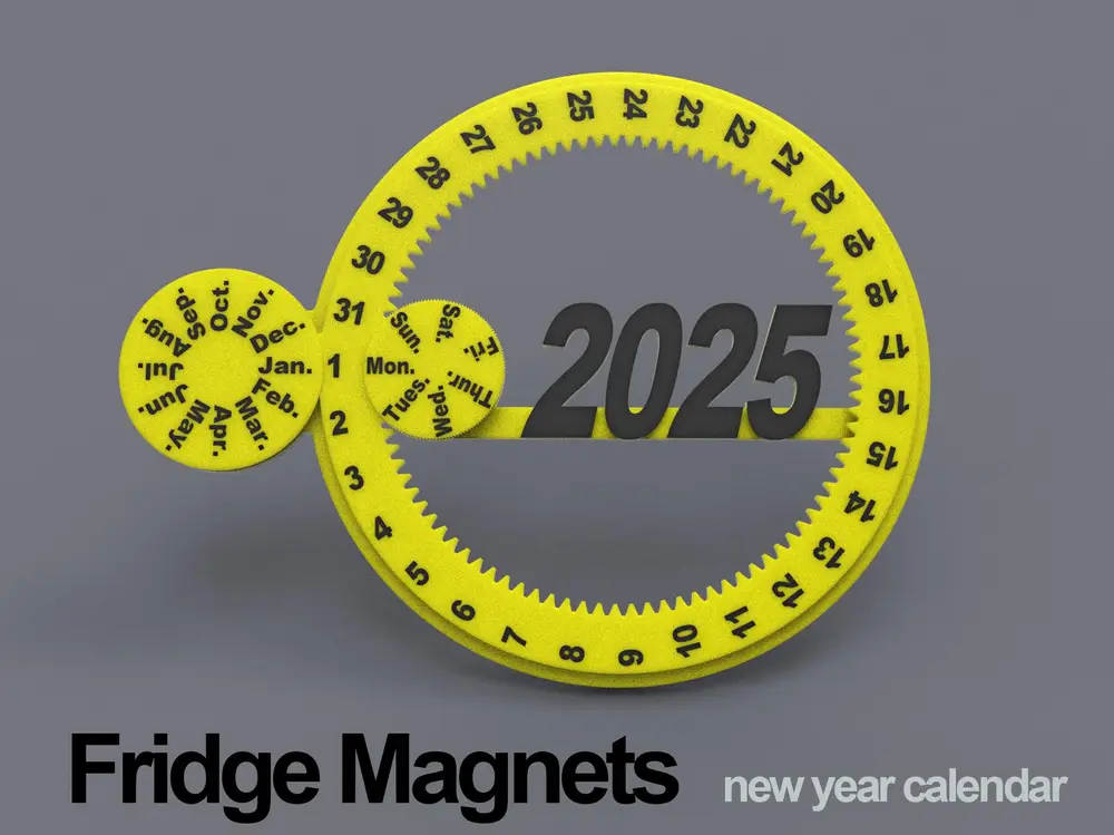 New year calendar--Fridge Magnets
