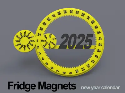 New year calendar--Fridge Magnets