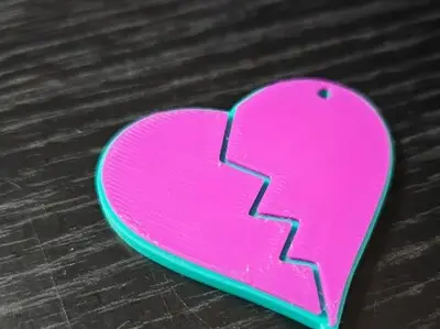 Broken Heart Keychain