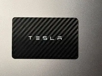 Tesla Key Card - Dual Side - Carbon Fiber Texture