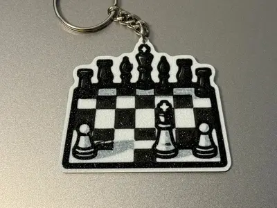 Chess Board Keychain