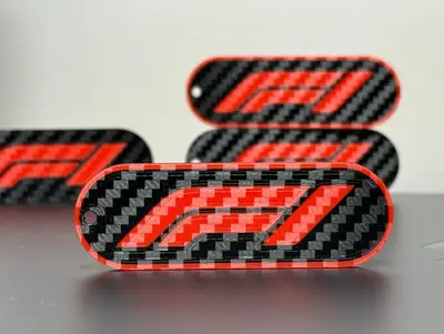 Carbon F1 Keychain - Formula 1 Carbon Finished Keychain
