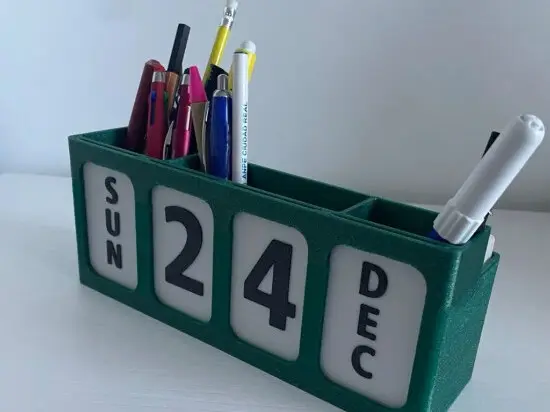 Calendar Pencil Holder