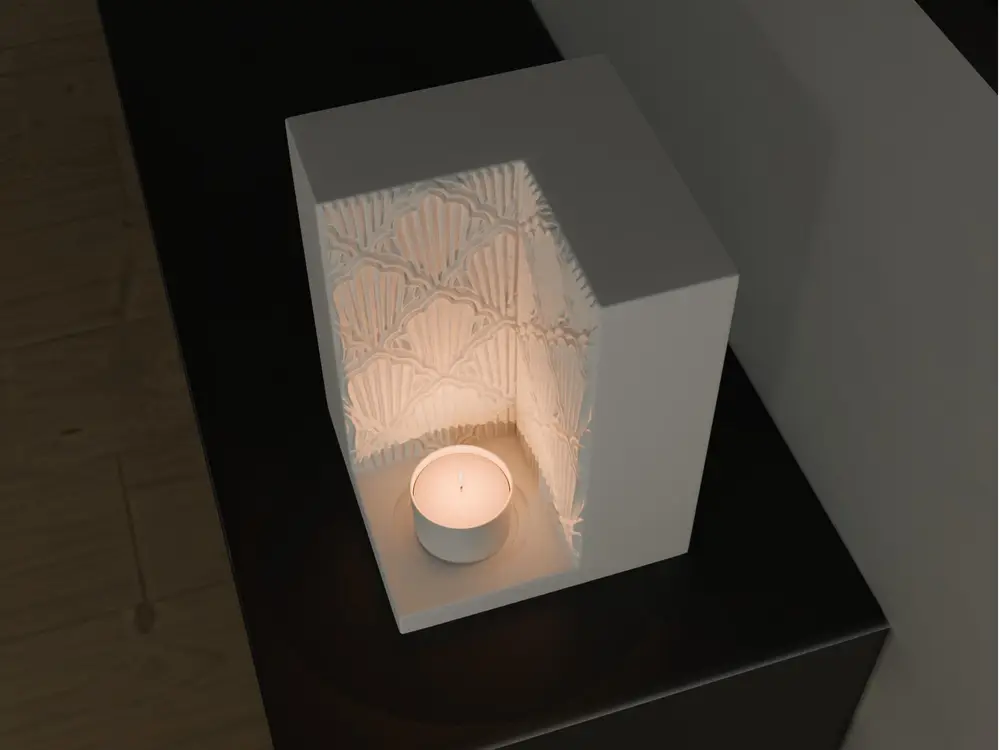 CANDLE HOLDER:Asian_Pattern