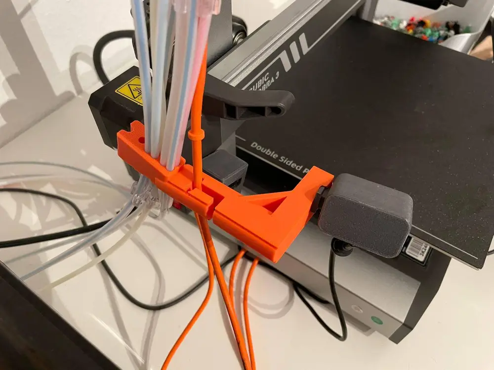 Updated Cable Holder for Kobra 3 - 8 color bowden tubes and camera