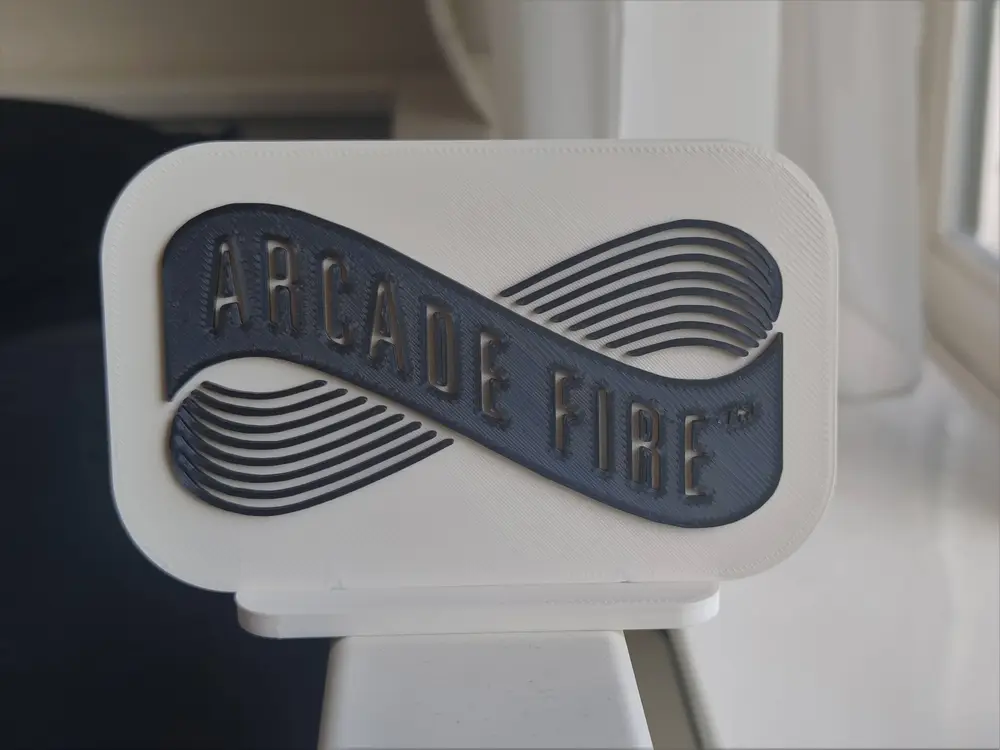 Arcade Fire logo display decoration