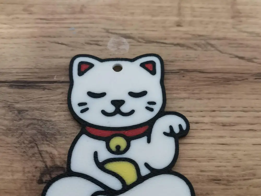 Cute cat multicolor keychain