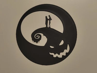 jack skellington in pumpkin wall art