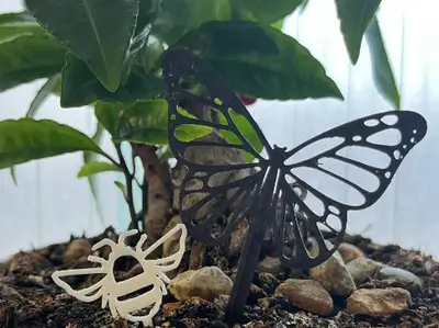Butterly flower / pot decor