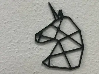 Wall art - polygon unicorn head