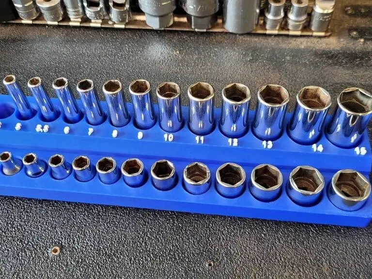 Gridfinity 1/4 Drive Metric Socket Holder