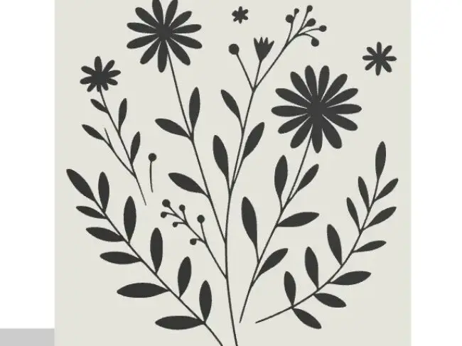 Wall art - Meadow flowers on the background