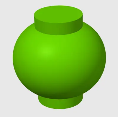 Cylindrical-Spherical Vase