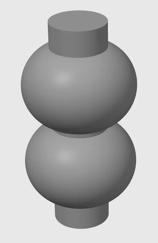 Double-Sphere Cylinder Vase