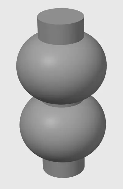 Double-Sphere Cylinder Vase