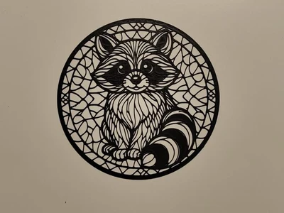 Wall art raccoon