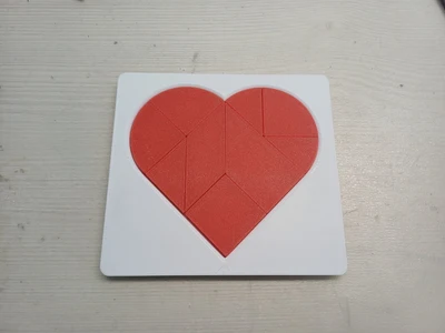 Heart - tangram puzzle for kids