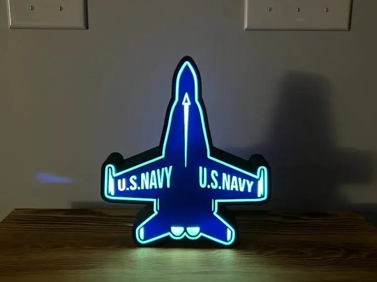 Navy Blue Angels Light Box