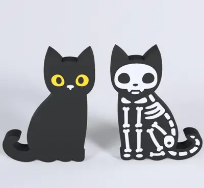 Halloween cat bones