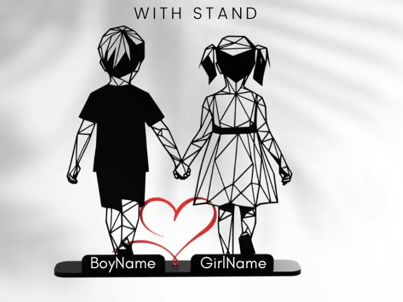 Boy and Girl customizable stand