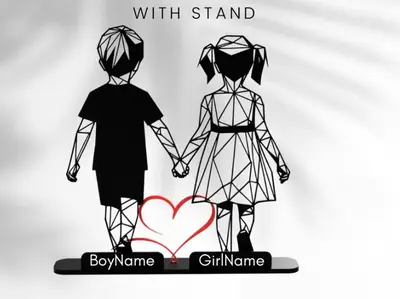 Boy and Girl customizable stand