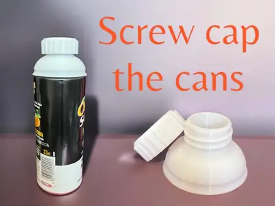 Screw cap the cans