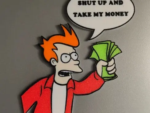 Fry fridge magnet