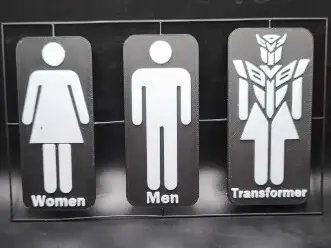 Bathroom Sign Kit Card edition