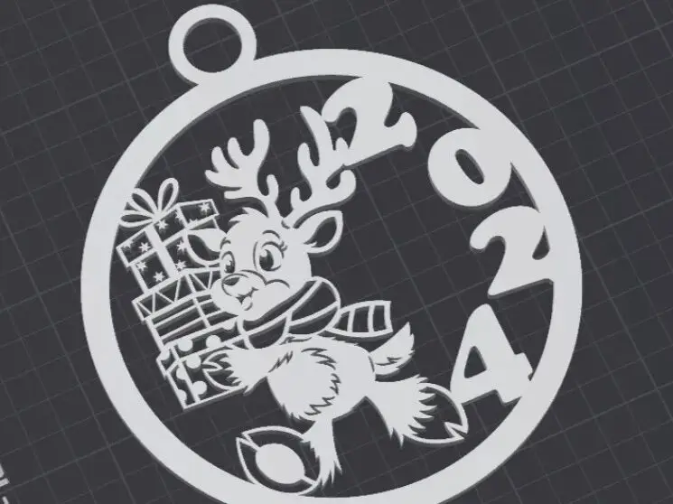 Christmas Ornament Deer 2024