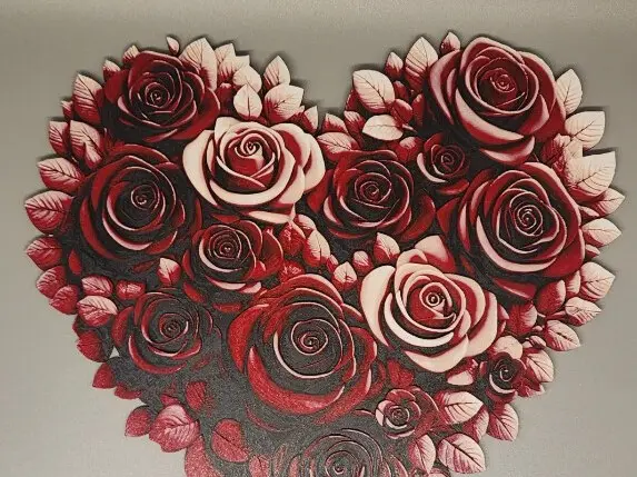 Hueforge heart made of Roses