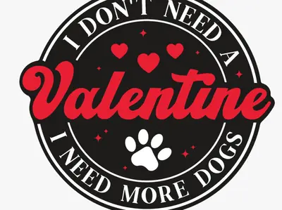 Valentine Dog sign