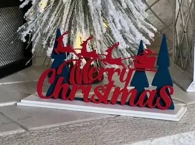 Merry Christmas Flying Santa Decoration
