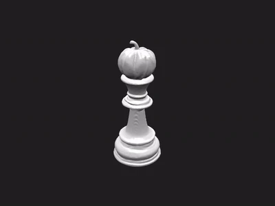 King Chess Piece Halloween Pumpkin Halloween