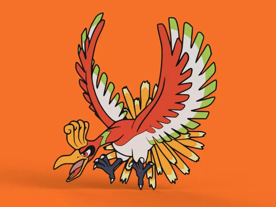 Ho-Oh Wall Art
