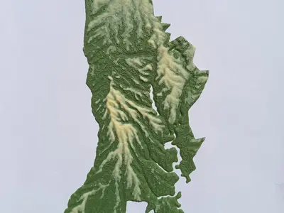 Terrain Map - Colored - Moldova